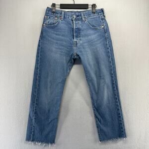 Levis 501xx Jeans Men's 30x30 Fits 29x26 Blue Premium 93' Big E Red Tab Raw Hem